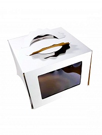 Коробка белая с прозрачной крышкой 131х131х85