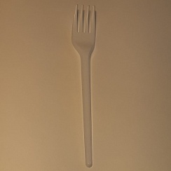 Вилка одноразовая белая 16,5см