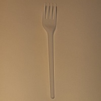 Вилка одноразовая белая 16,5см