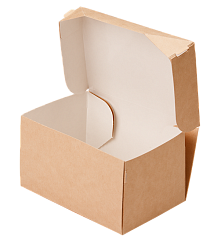 Коробка крафт коричневая для пирожного