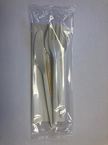 Комплект столовых приборов "ЭКОНОМ" 5в1 в индивидуальной упаковке