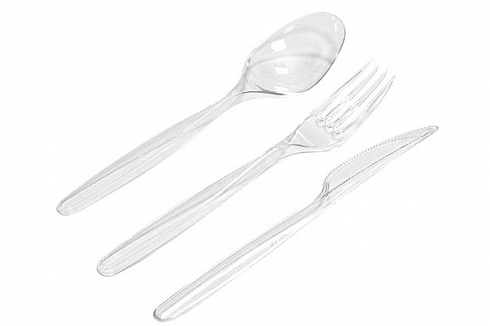 Комплект столовых приборов 3в1 в индивидуальной упаковке