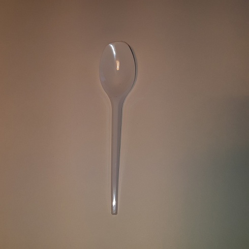 Ложка одноразовая белая 17см