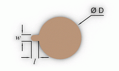 Подложка с держателем №2 толщина 0,8 мм D-80мм Подложка с держателем №2 толщина 0,8 мм D-80мм