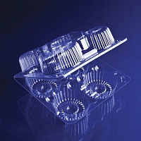 Пластиковый контейнер КР-1/ИП-1 для 4-х кексов