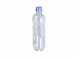 Бутылка ПЭТ 0.5л с крышкой прозрачная