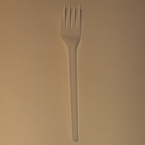Вилка одноразовая белая 16,5см