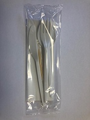 Комплект столовых приборов "ЭКОНОМ" 5в1 в индивидуальной упаковке